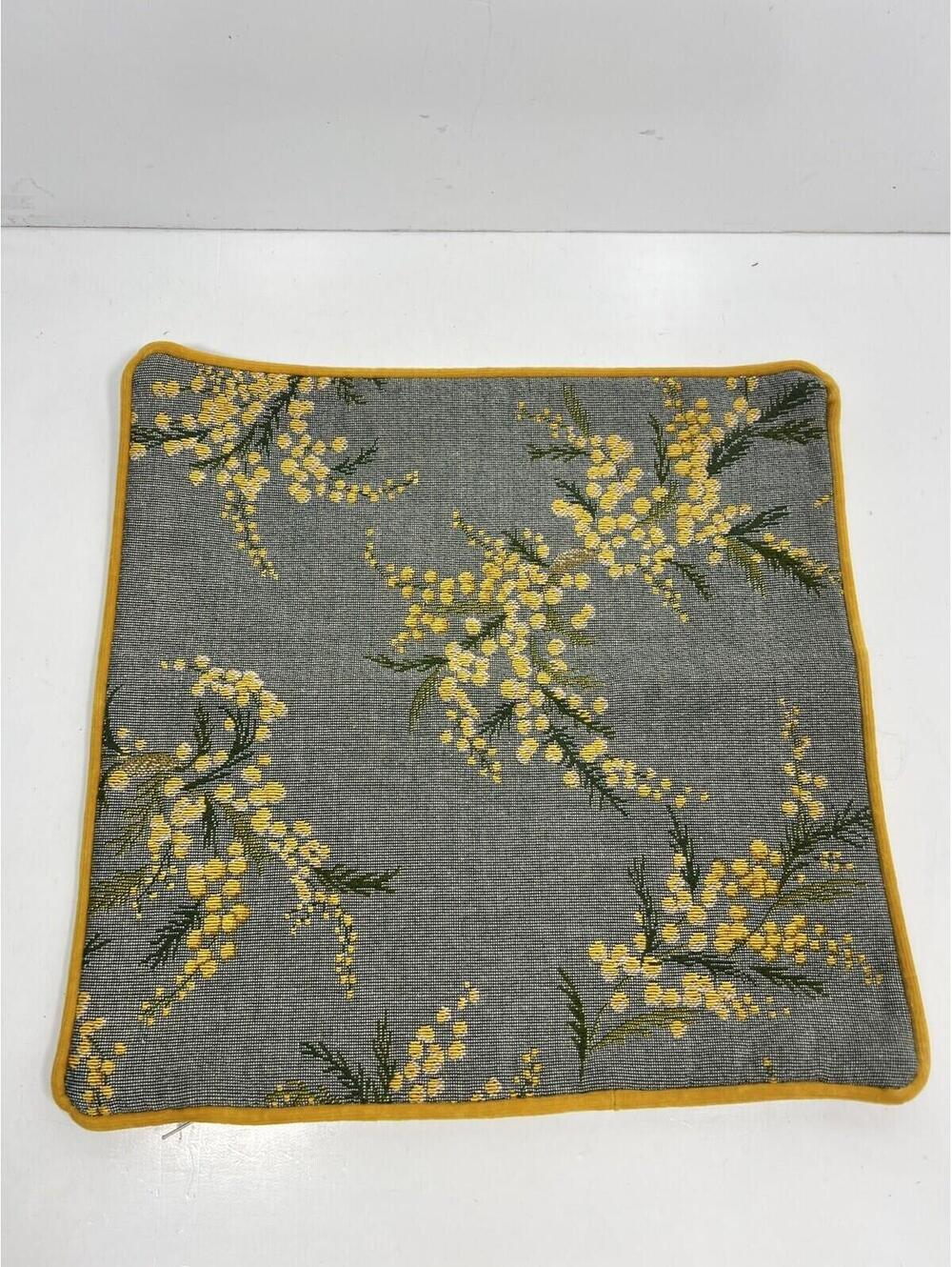 Iosis Paris Tapestry Pillow Sham 13x13 Yellow Small Flower